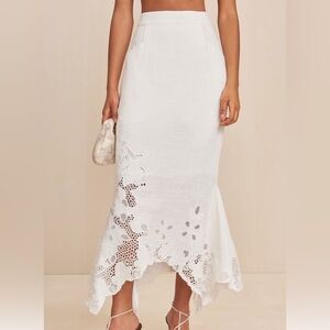BNWT Cult Gaia Erykah Embroidered Skirt